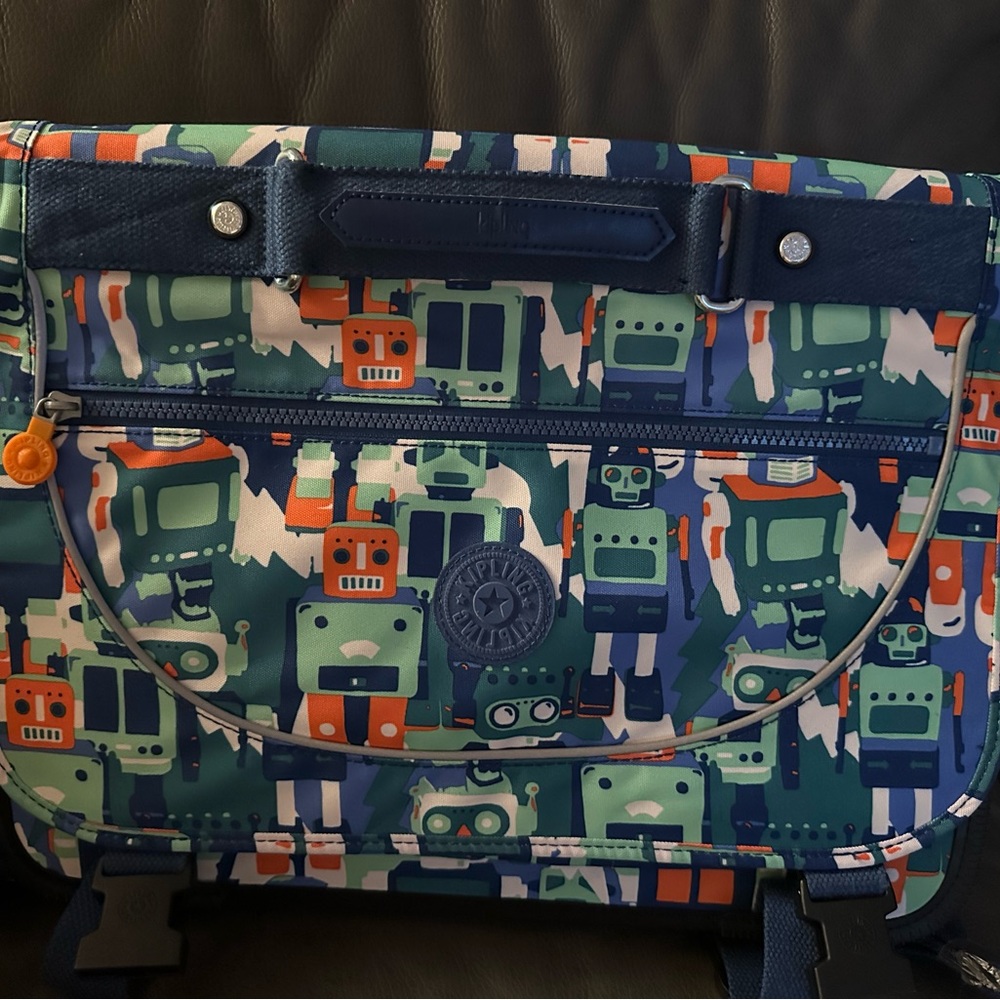 Kipling Multicolor Robot Print Messenger Bag